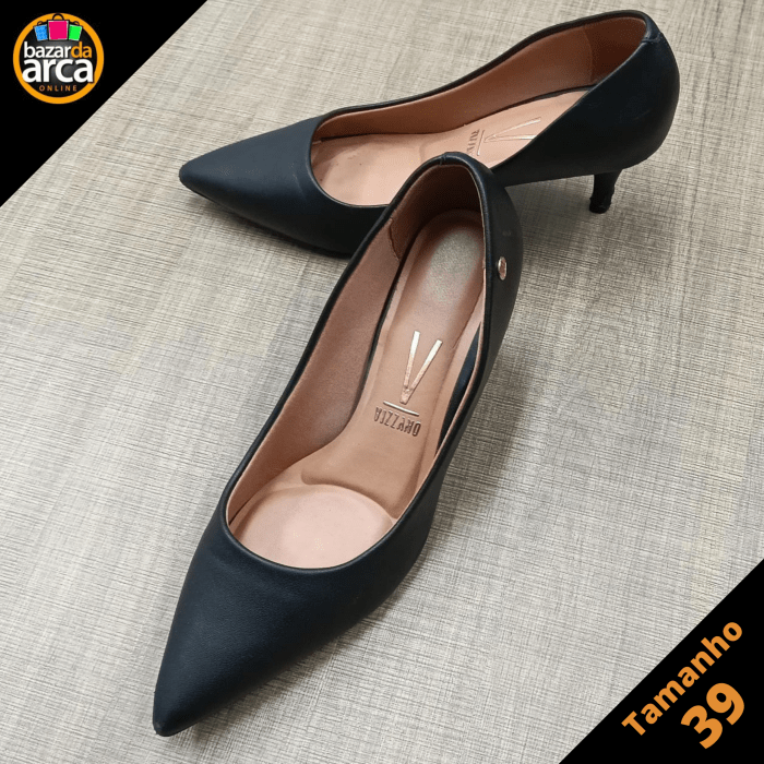 Sapato Salto Alto Preto- 39