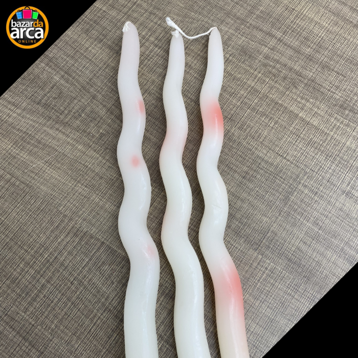 Velas Decorativas Branca (kit com 3)