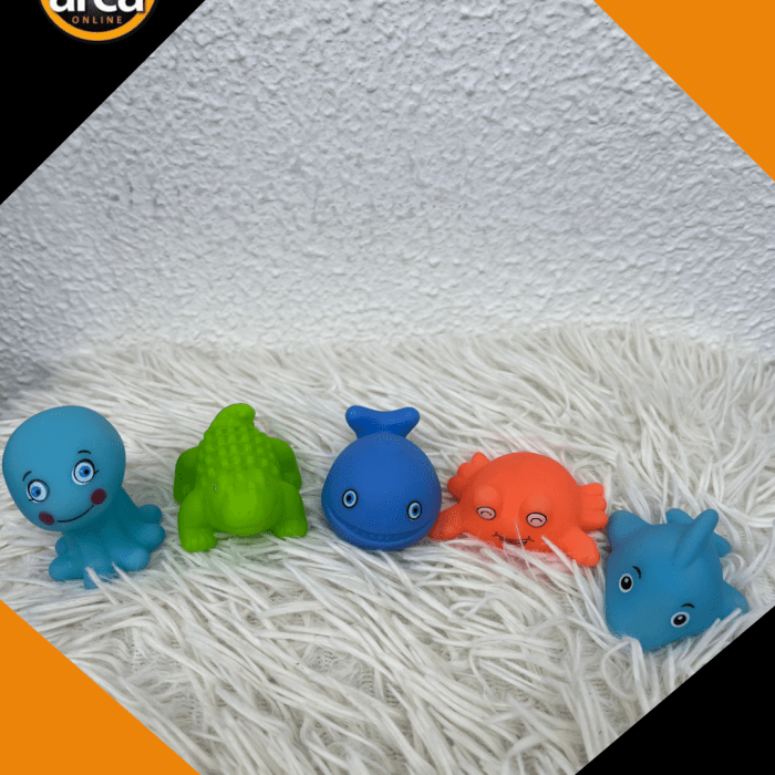 Kit Brinquedos de Banho Bichinhos Marinhos – 5 Peças