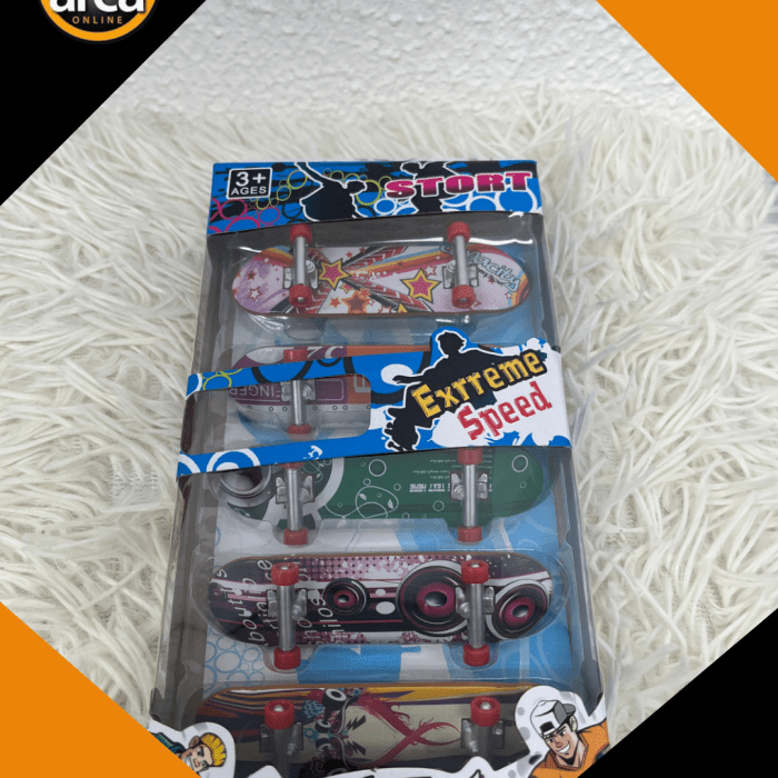 Kit Mini Skate de Dedo Fingerboard com 5 Peças