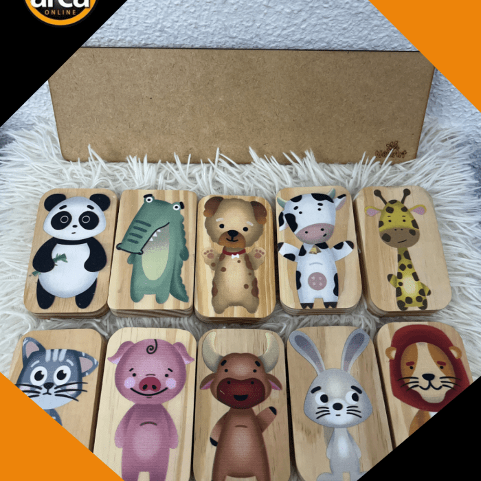 Jogo Educativo de Madeira – Animais