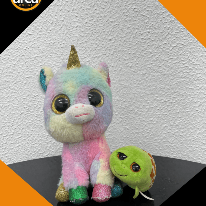 Kit Pelúcias Unicórnio e mini Tartaruga- Ty Beanie Boos