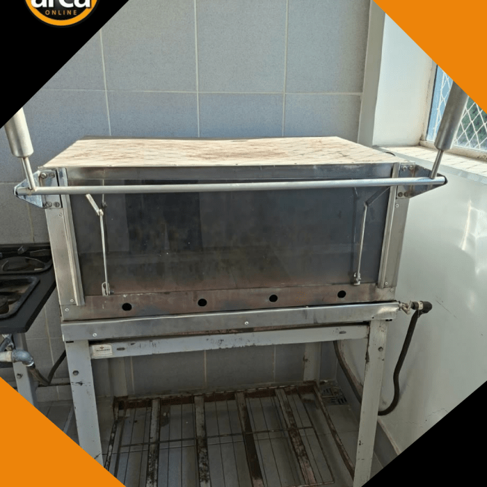 Forno a gás, base de pedra